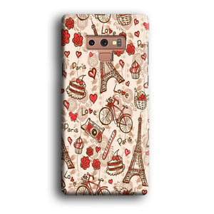 Motif Paris Love Samsung Galaxy Note 9 Case