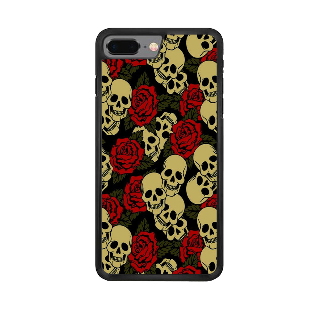 Motif Skull and Rose iPhone 8 Plus Case