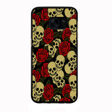 Load image into Gallery viewer, Motif Skull and Rose Samsung Galaxy S7 Edge Case