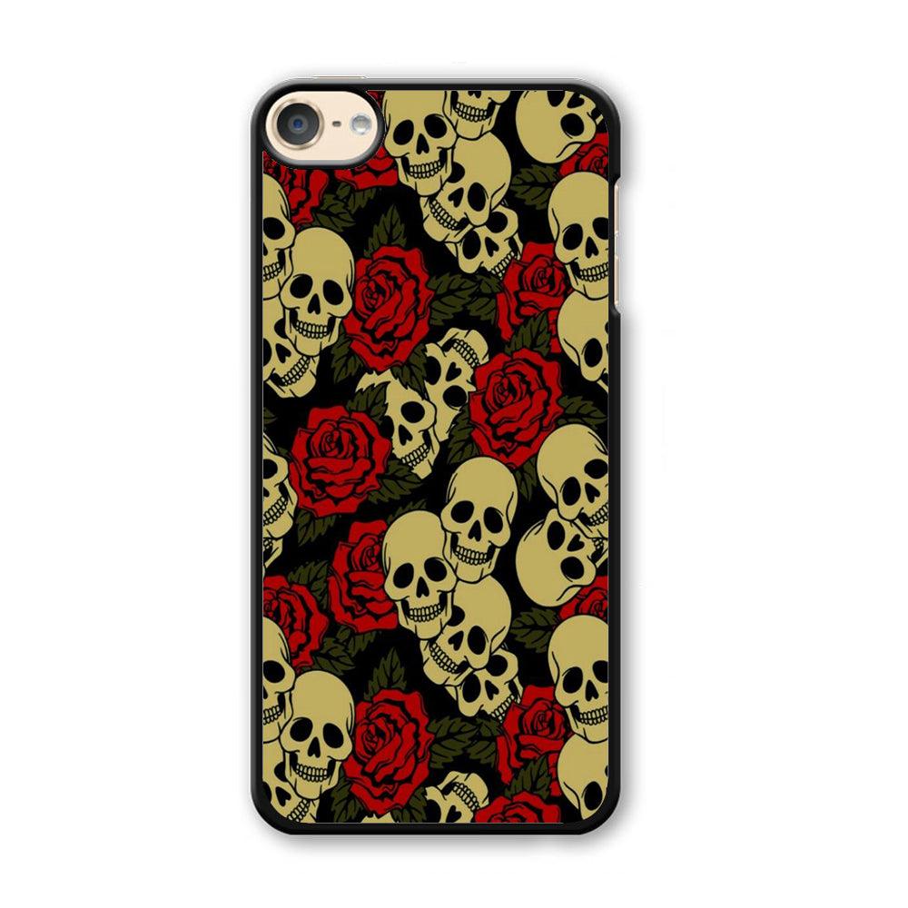 Motif Skull and Rose iPod Touch 6 Case-Plastic / Full Wrap (3D Case)-Xtracase