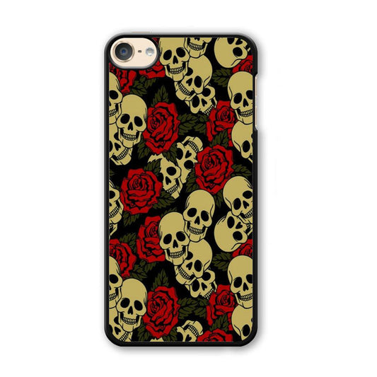 Motif Skull and Rose iPod Touch 6 Case-Plastic / Full Wrap (3D Case)-Xtracase
