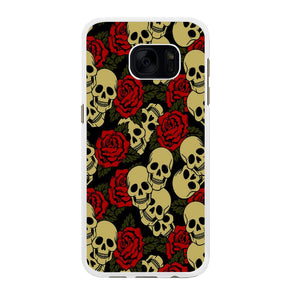 Motif Skull and Rose Samsung Galaxy S7 Edge Case