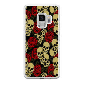 Motif Skull and Rose Samsung Galaxy S9 Case
