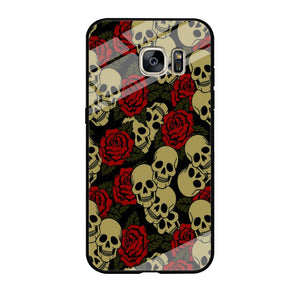 Motif Skull and Rose Samsung Galaxy S7 Case