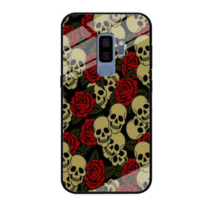 Motif Skull and Rose Samsung Galaxy S9 Plus Case