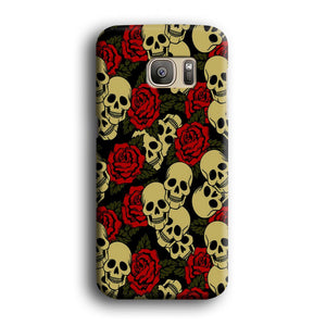 Motif Skull and Rose Samsung Galaxy S7 Case