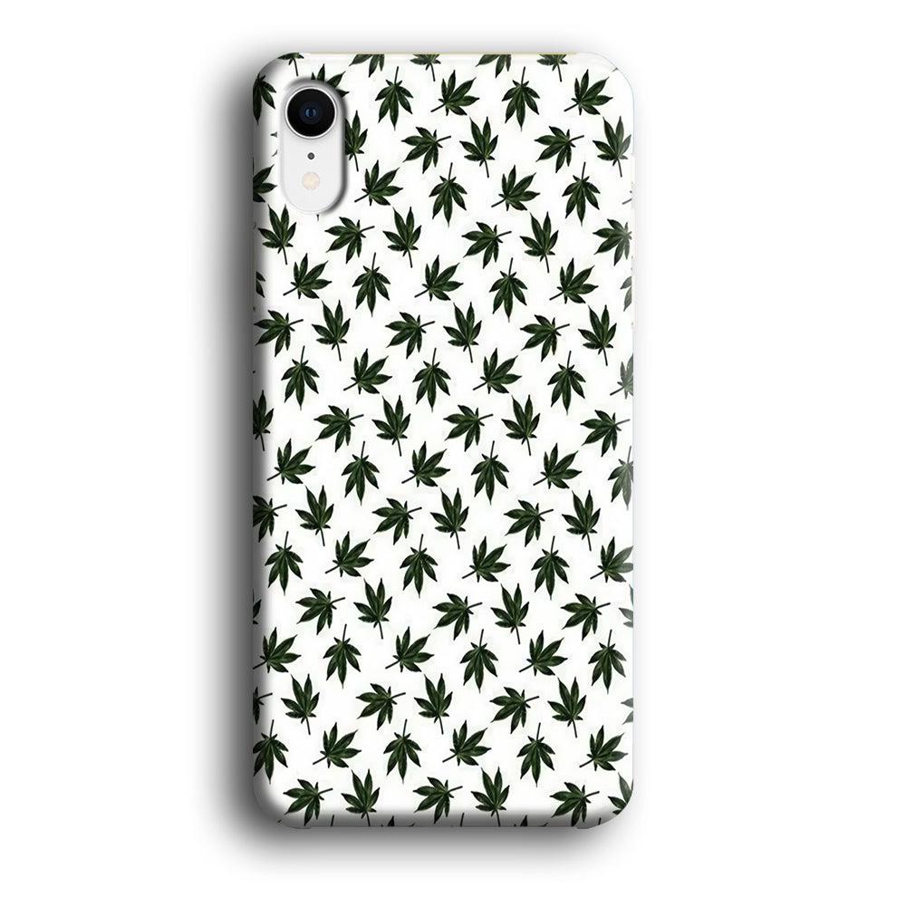 Motif Weed iPhone XR Case-Plastic / Full Wrap (3D Case)-Xtracase