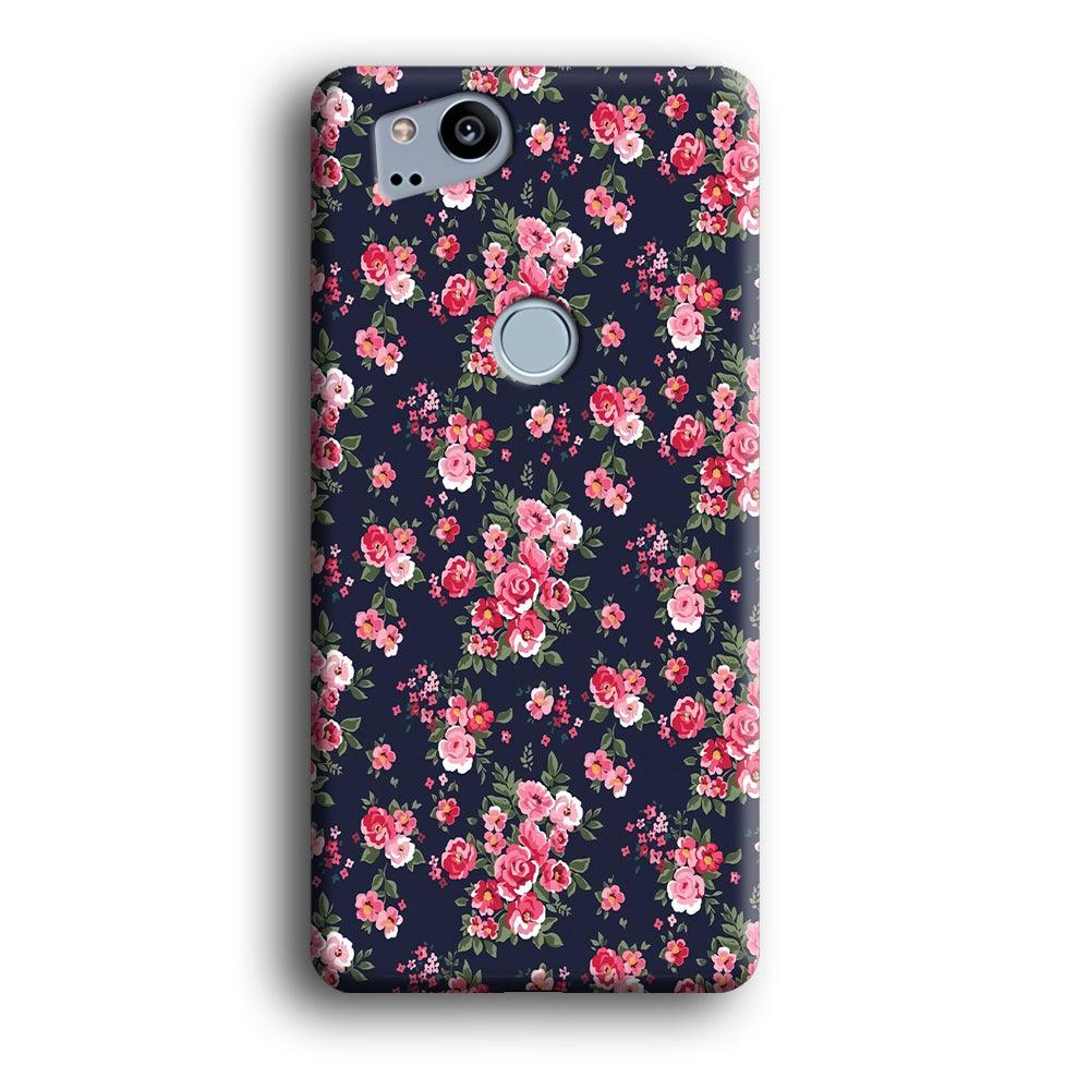 Motif Beautiful Flower 002 Google Pixel 2 3D Case-Xtracase