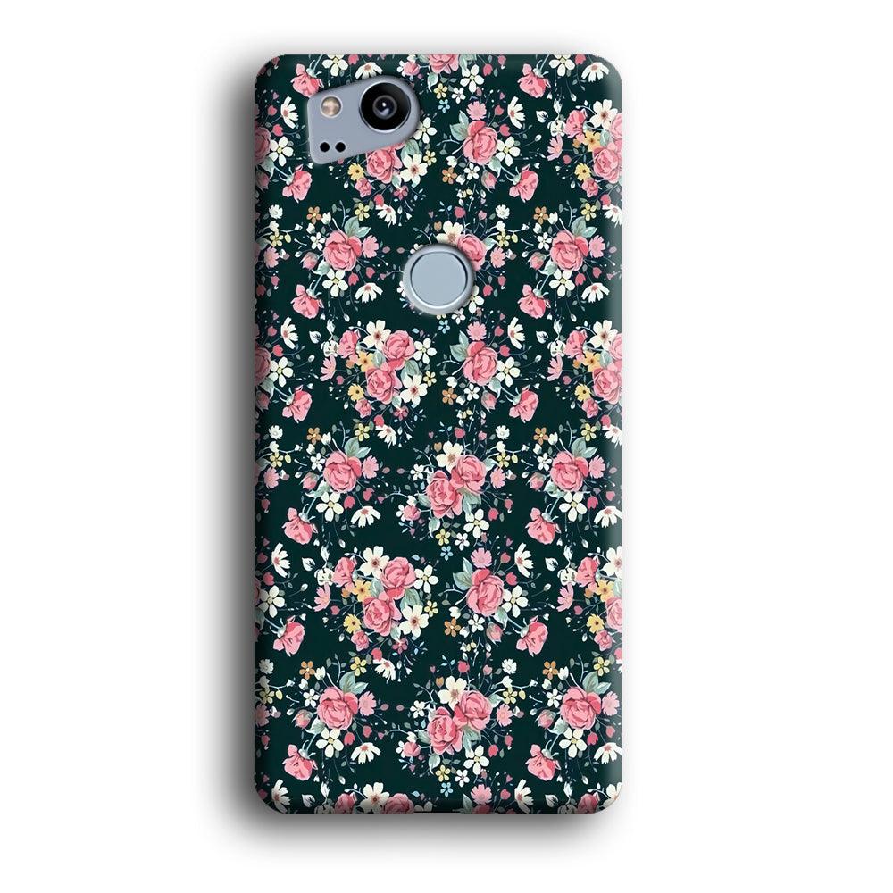 Motif Beautiful Flower 003 Google Pixel 2 3D Case-Xtracase