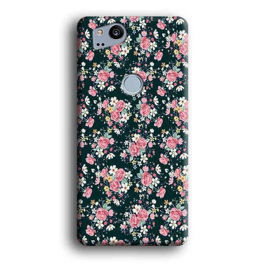 Motif Beautiful Flower 003 Google Pixel 2 3D Case-Xtracase