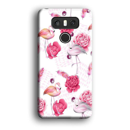 Motif Beautiful Flower and Flamingo LG G6 3D Case-Xtracase