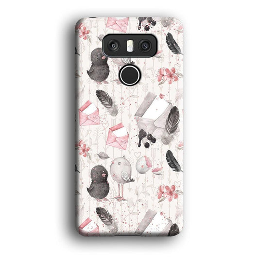 Motif Bird and Letter White LG G6 3D Case-Xtracase