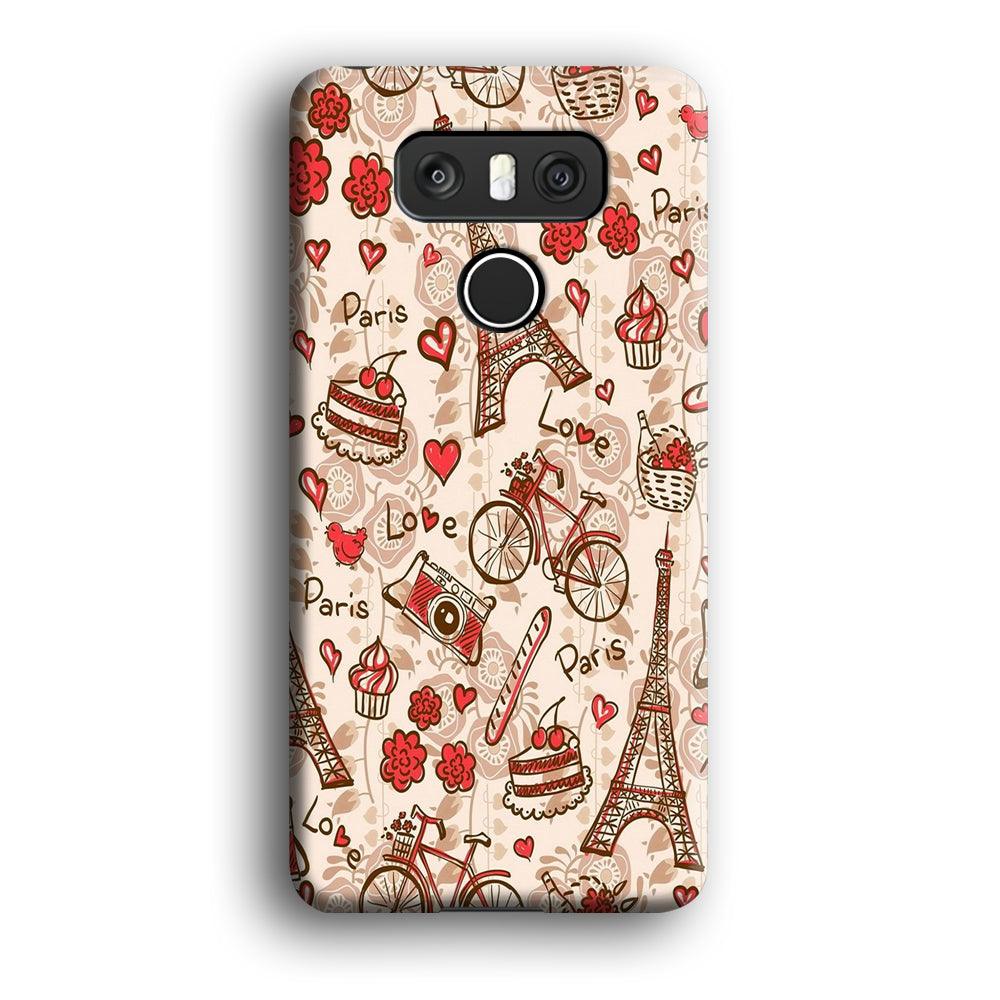 Motif Paris Love LG G6 3D Case-Xtracase