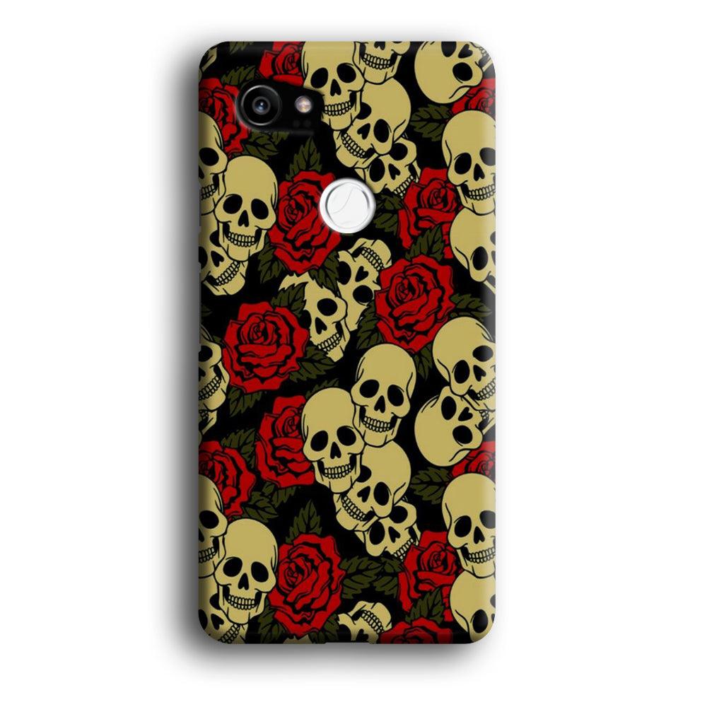 Motif Skull and Rose Google Pixel 2 XL 3D Case-Xtracase