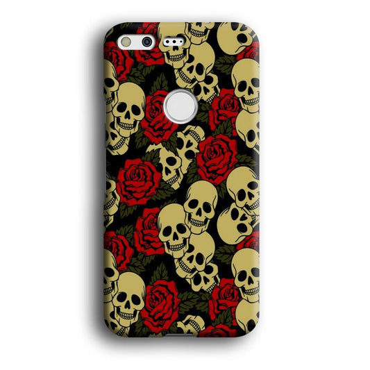 Motif Skull and Rose Google Pixel XL 3D Case-Xtracase