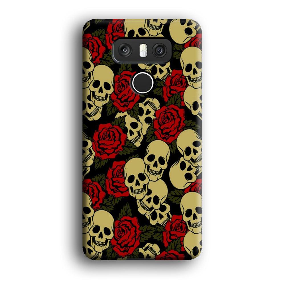 Motif Skull and Rose LG G6 3D Case-Xtracase