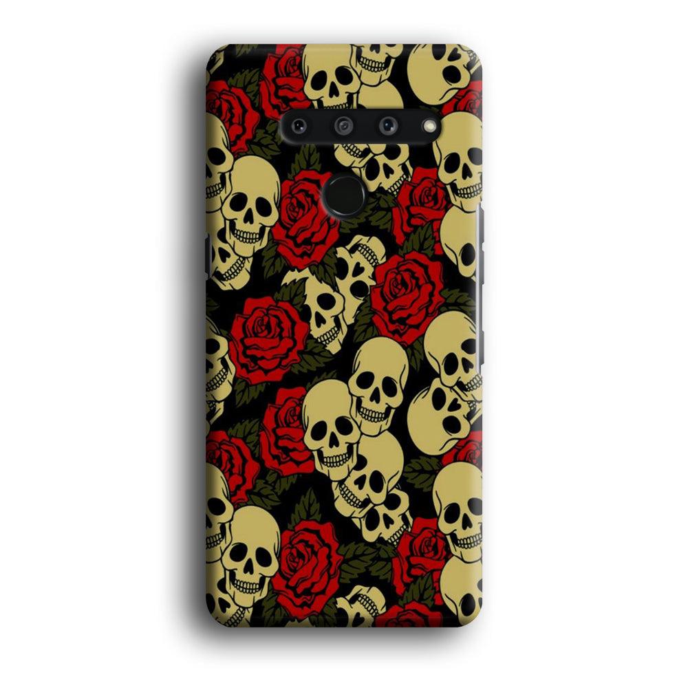 Motif Skull and Rose LG V50 3D Case-Xtracase