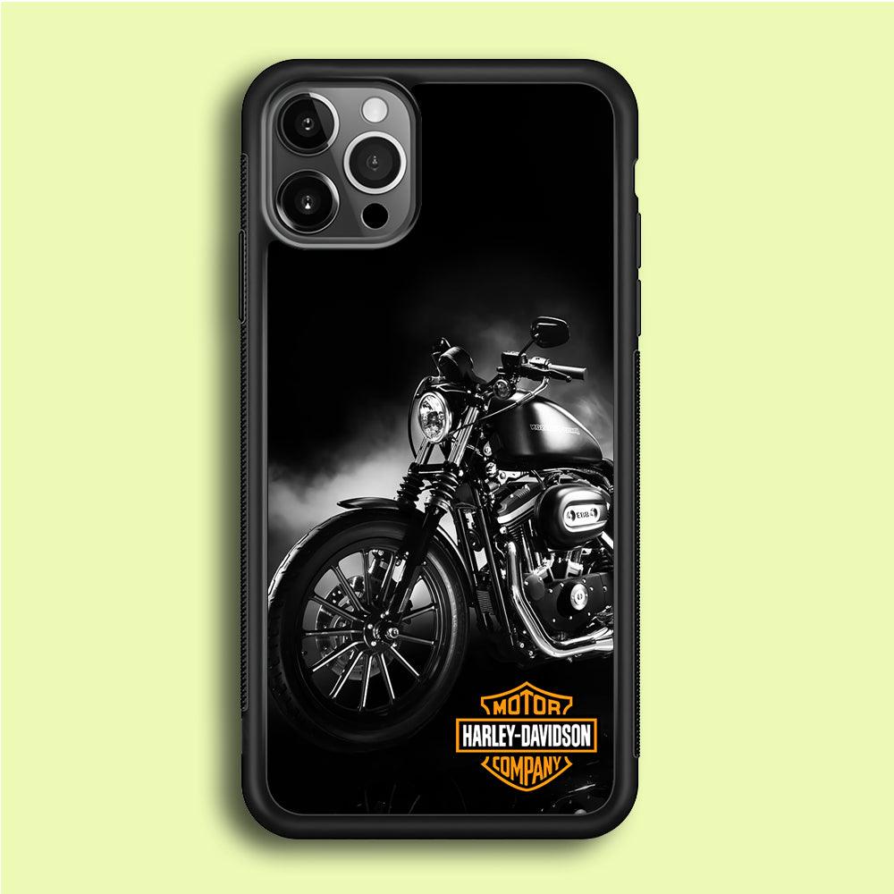 Motor Harley Davidson iPhone 12 Pro Case-Rubber / Black (2D Case)-Xtracase