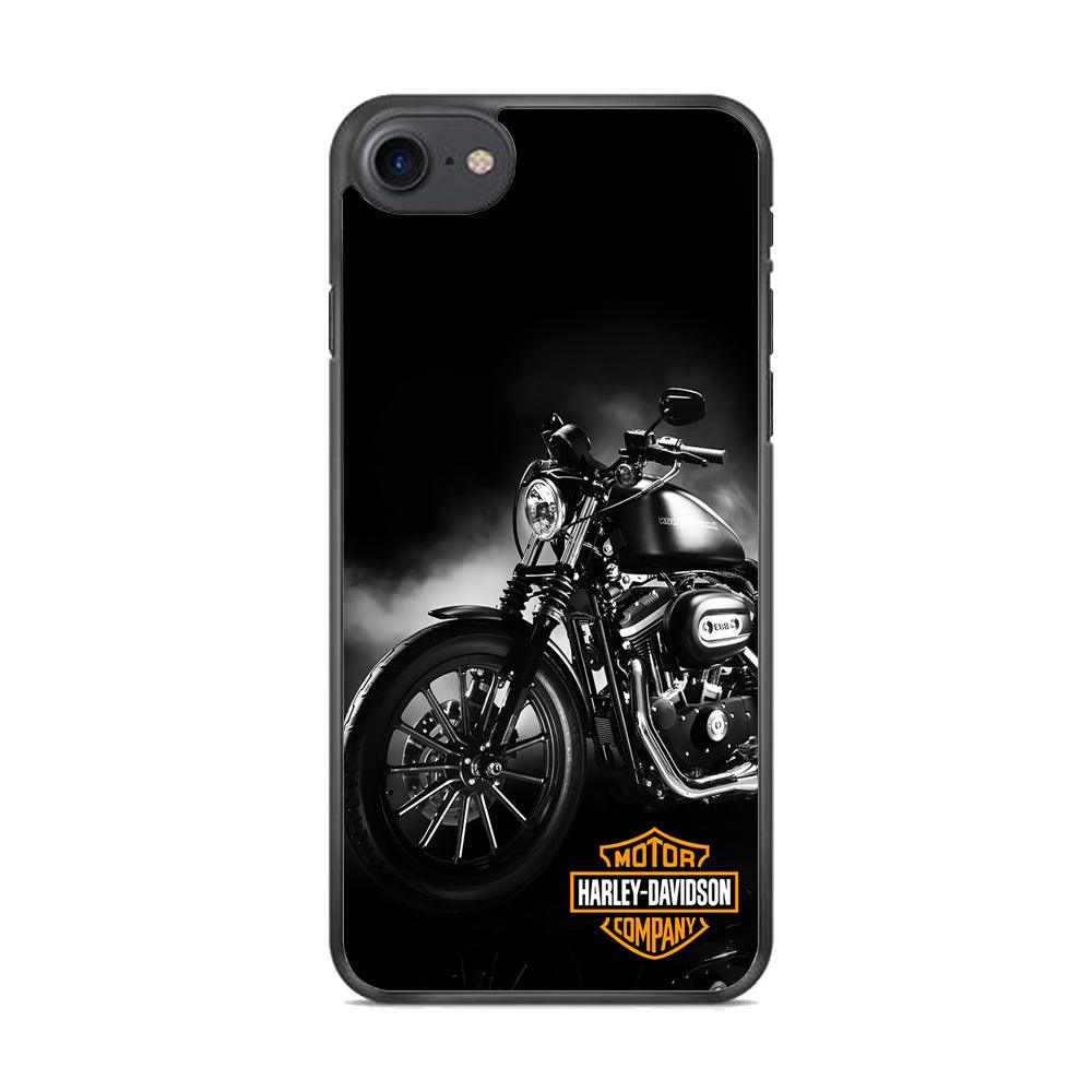 Motor Harley Davidson iPhone 8 Case-Rubber / Black (2D Case)-Xtracase