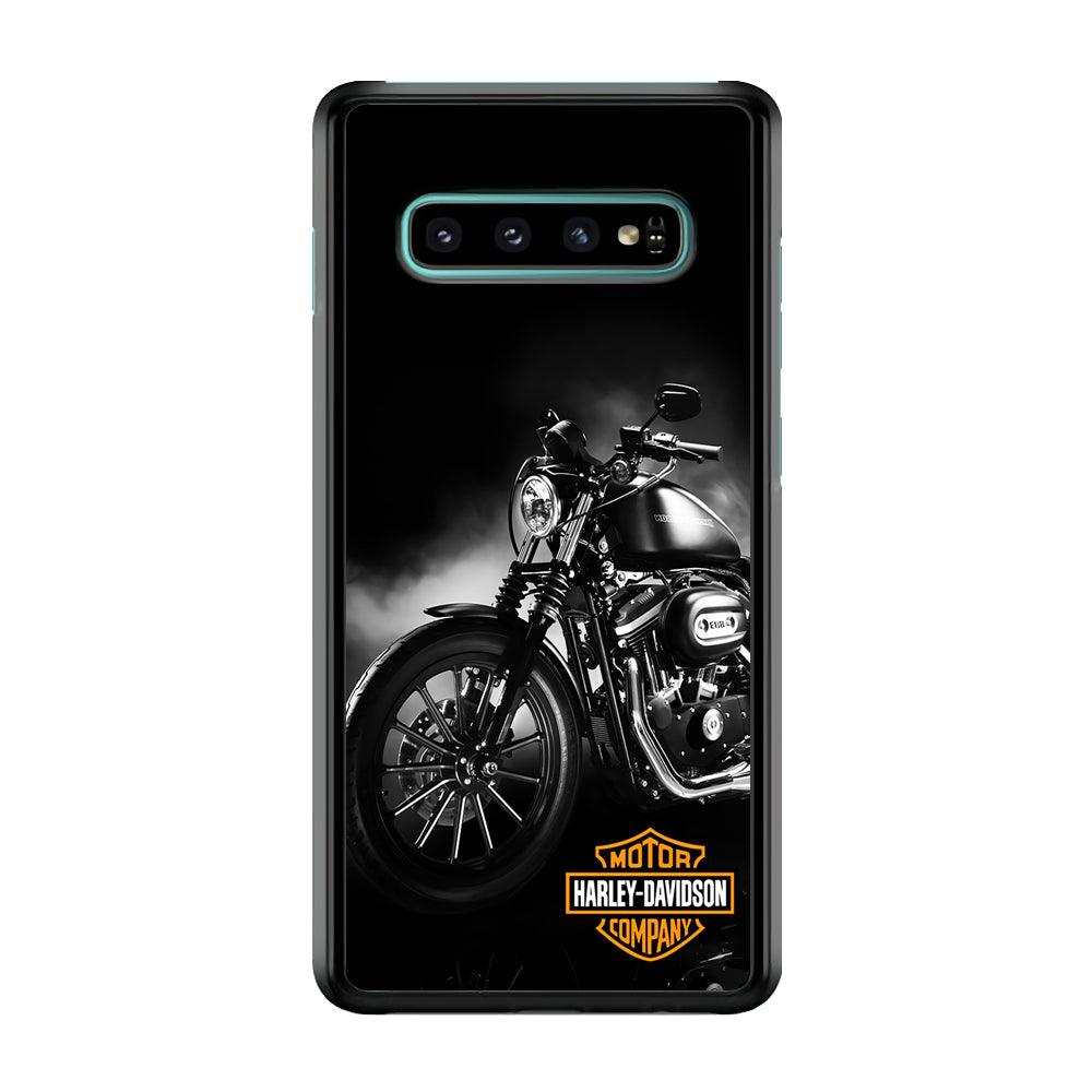Motor Harley Davidson Samsung Galaxy S10 Plus Case-Rubber / White (2D Case)-Xtracase