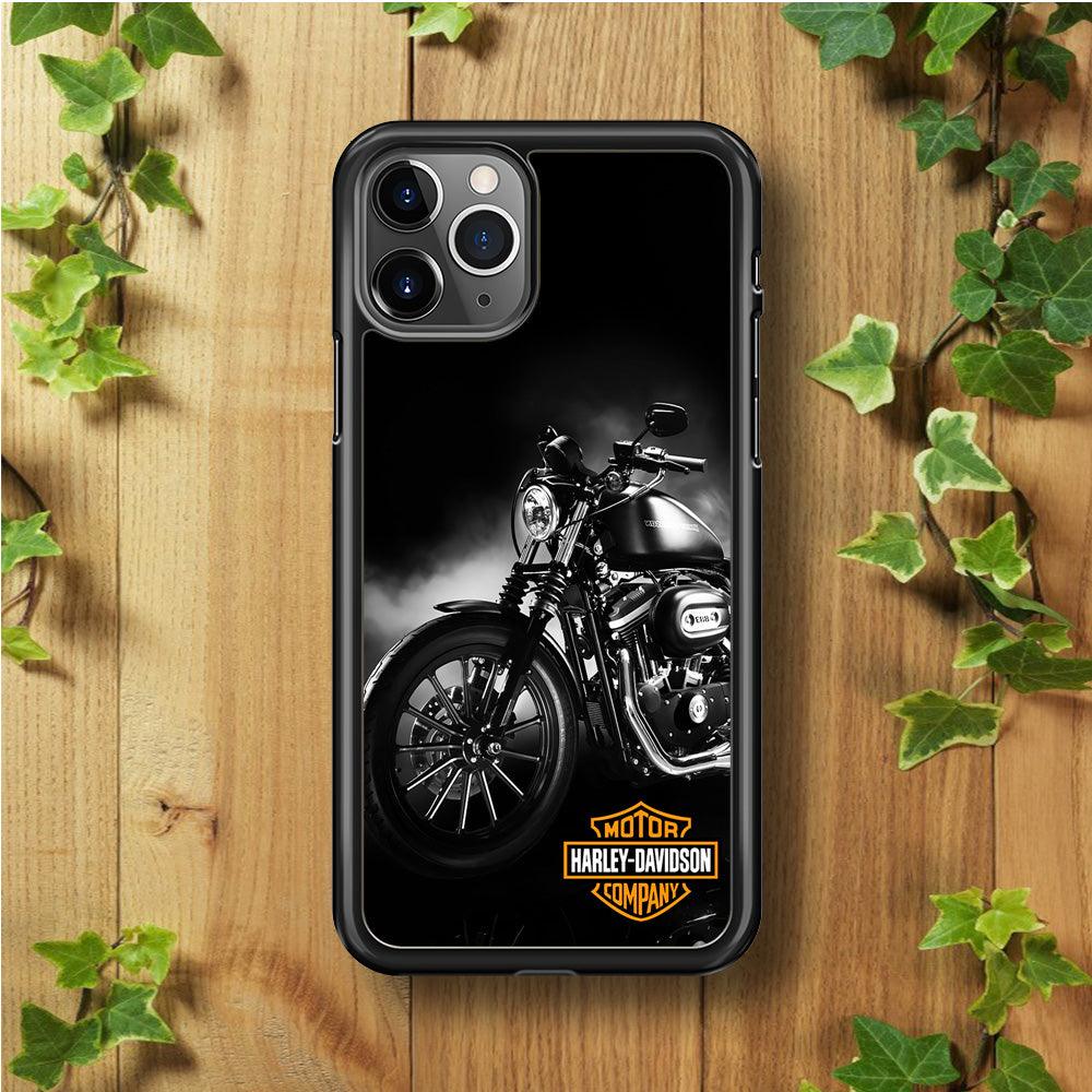Motor Harley Davidson iPhone 11 Pro Case-Rubber / Black (2D Case)-Xtracase