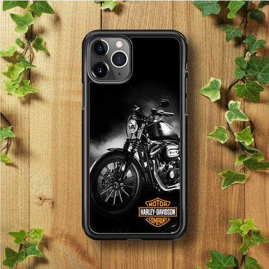Motor Harley Davidson iPhone 11 Pro Case-Rubber / Black (2D Case)-Xtracase