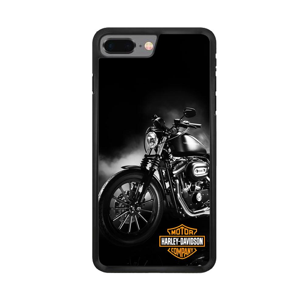 Motor Harley Davidson iPhone 8 Plus Case-Rubber / Black (2D Case)-Xtracase
