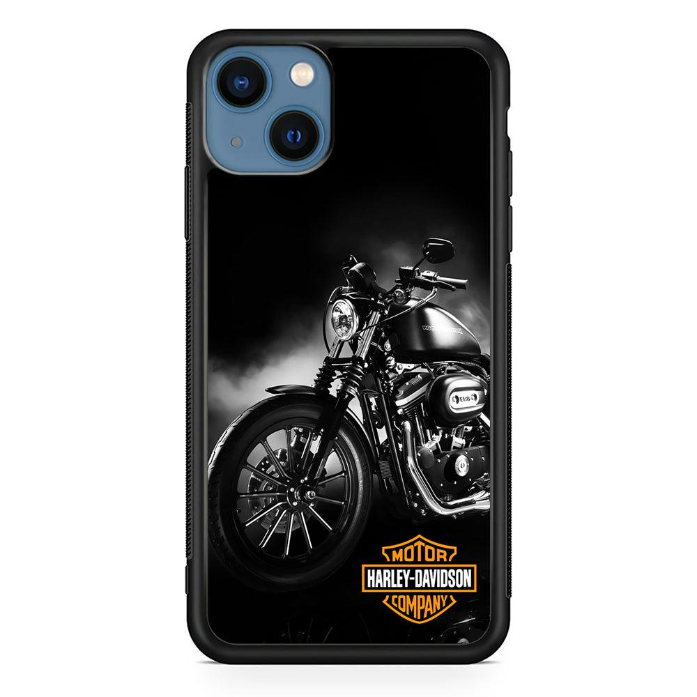 Motor Harley Davidson iPhone 13 Mini Case-Rubber / Black (2D Case)-Xtracase