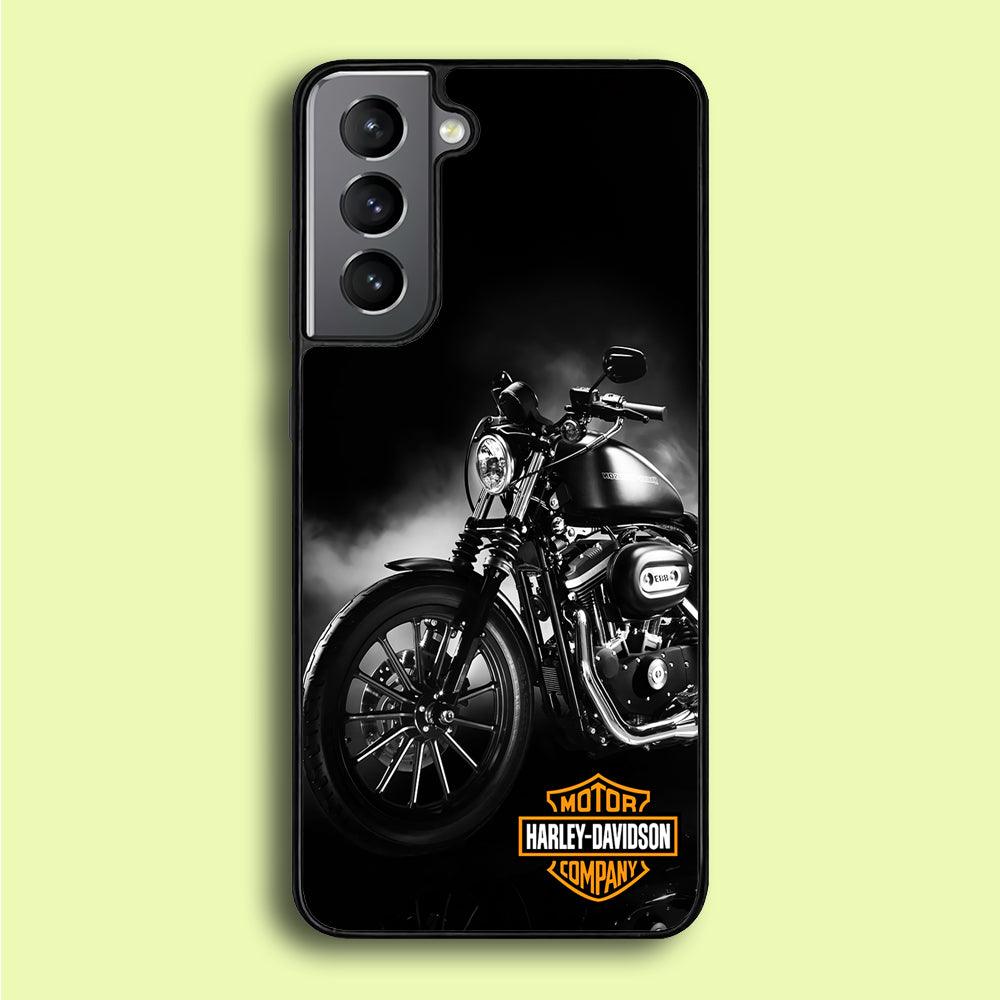 Motor Harley Davidson Samsung Galaxy S21 Case-Rubber / Black (2D Case)-Xtracase