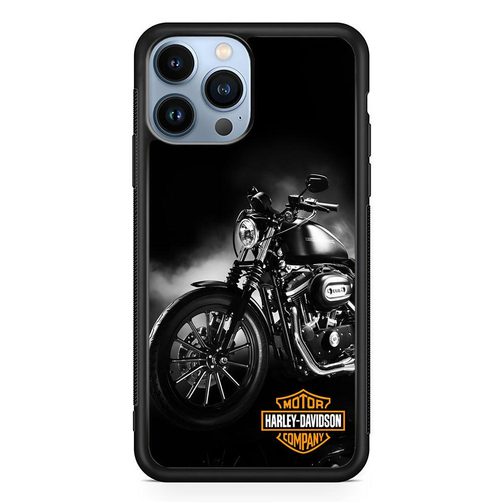 Motor Harley Davidson iPhone 13 Pro Case-Rubber / Black (2D Case)-Xtracase
