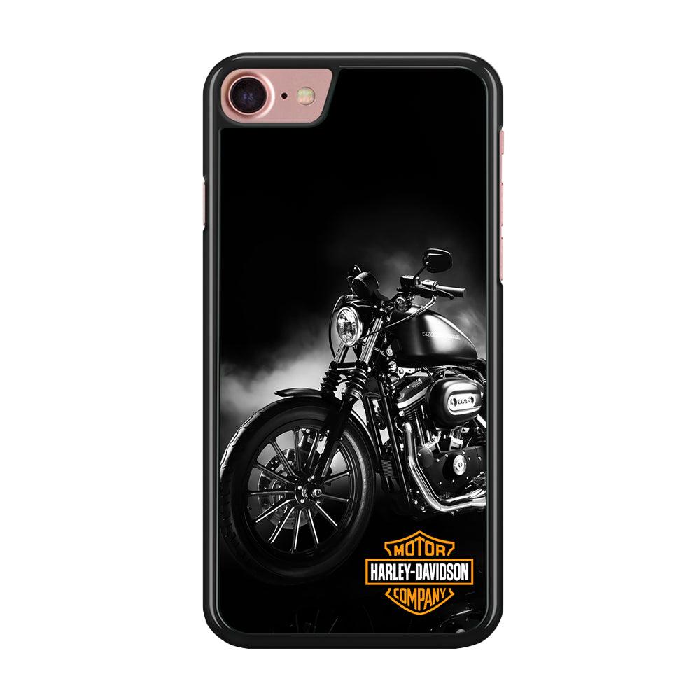 Motor Harley Davidson iPhone SE 2020 Case-Rubber / Black (2D Case)-Xtracase