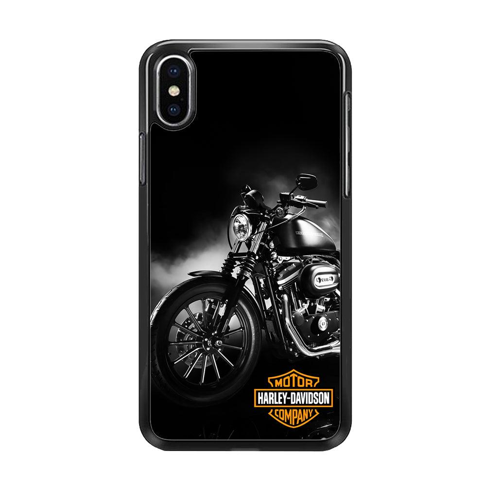 Motor Harley Davidson iPhone X Case-Rubber / Black (2D Case)-Xtracase