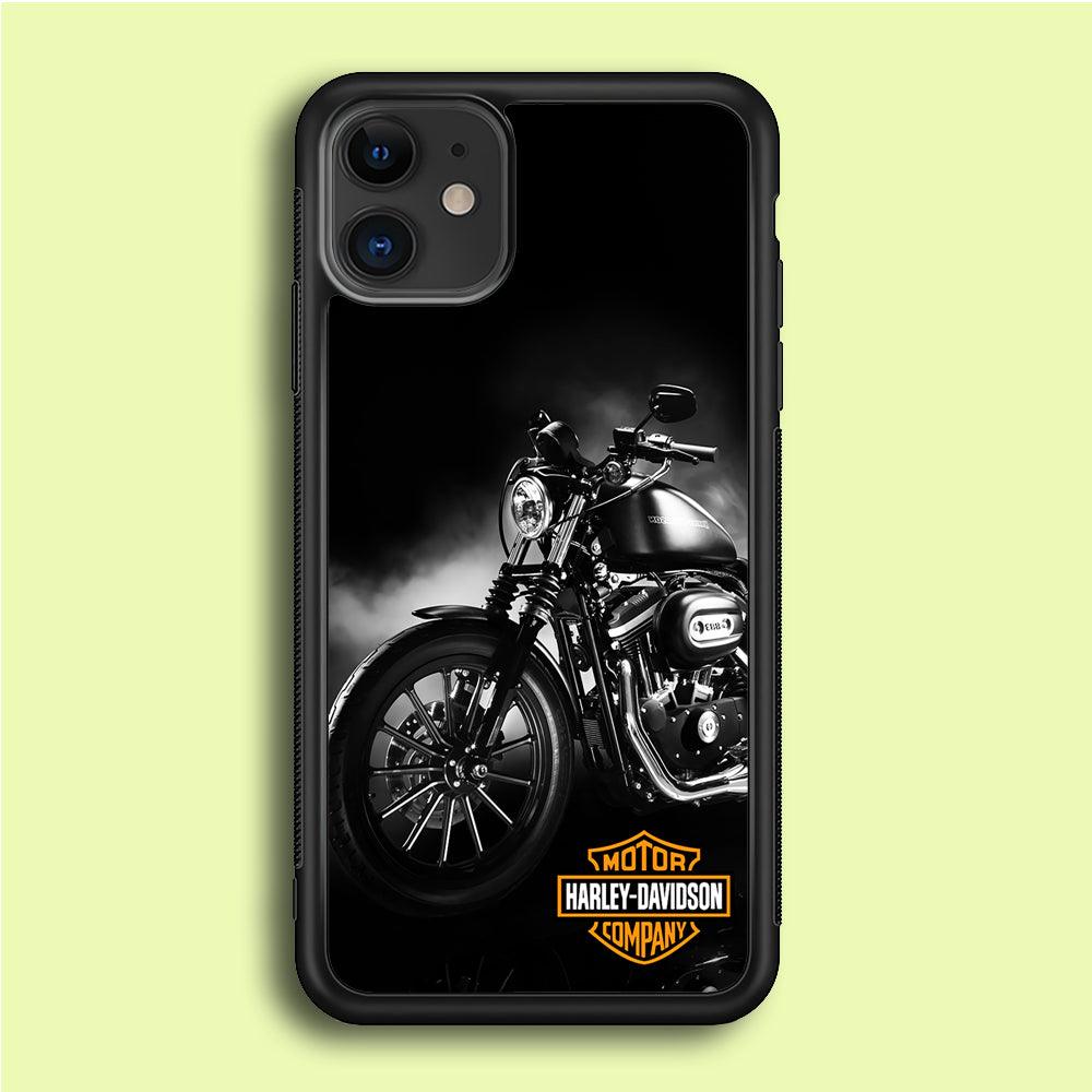 Motor Harley Davidson iPhone 12 Case-Rubber / Black (2D Case)-Xtracase