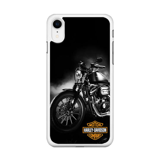 Motor Harley Davidson iPhone XR Case-Rubber / White (2D Case)-Xtracase