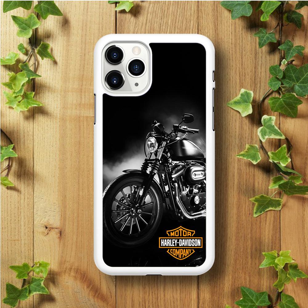 Motor Harley Davidson iPhone 11 Pro Case-Rubber / White (2D Case)-Xtracase