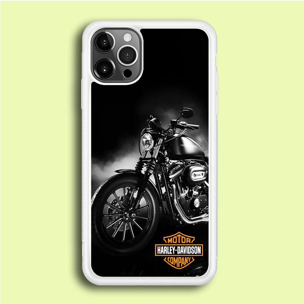 Motor Harley Davidson iPhone 12 Pro Case-Rubber / White (2D Case)-Xtracase