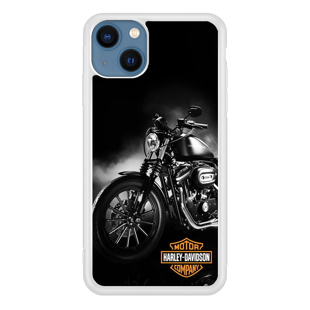 Motor Harley Davidson iPhone 13 Mini Case-Rubber / White (2D Case)-Xtracase