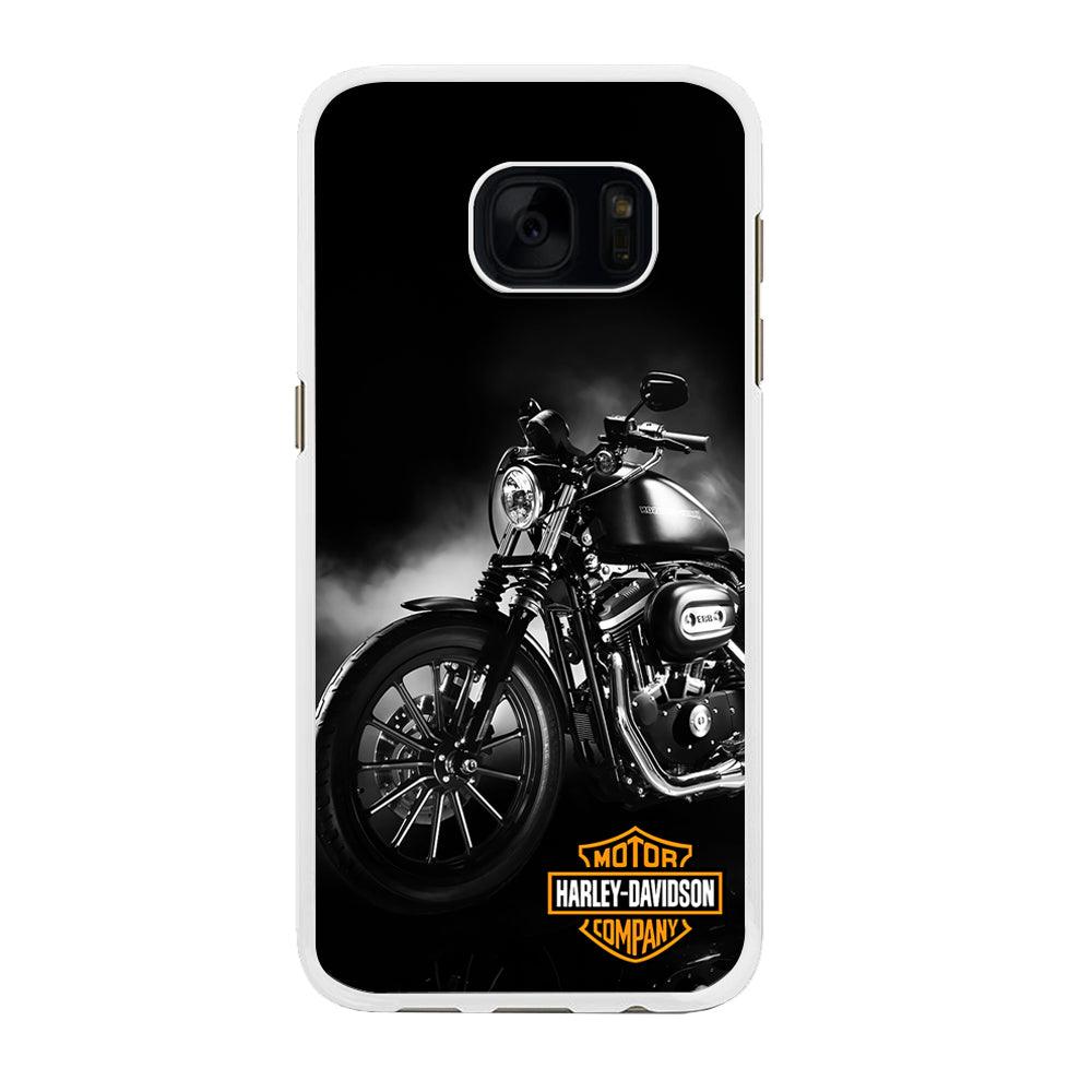 Motor Harley Davidson Samsung Galaxy S7 Edge Case-Rubber / Black (2D Case)-Xtracase