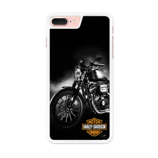 Motor Harley Davidson iPhone 8 Plus Case-Rubber / White (2D Case)-Xtracase