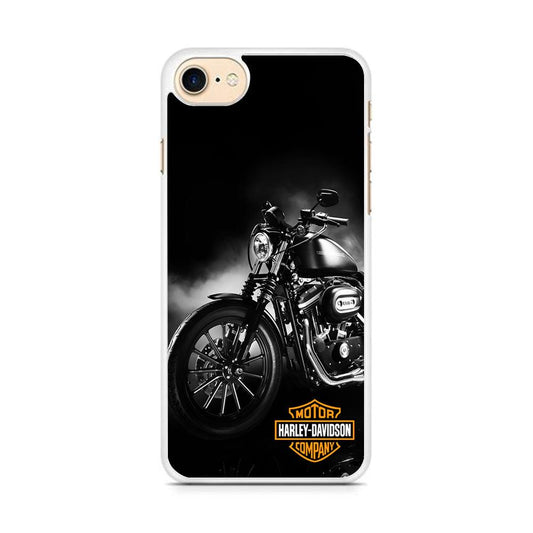 Motor Harley Davidson iPhone 8 Case-Rubber / White (2D Case)-Xtracase