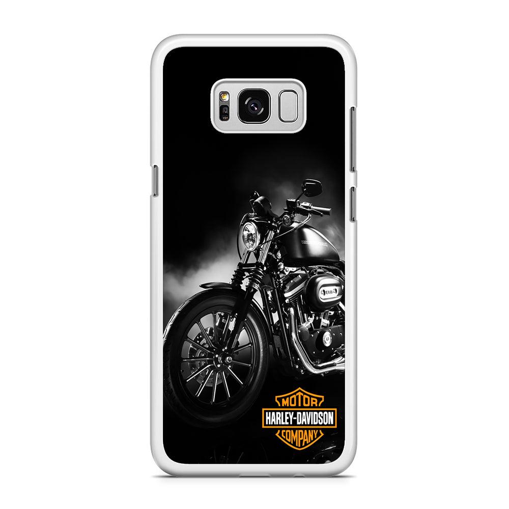 Motor Harley Davidson Samsung Galaxy S8 Case-Rubber / White (2D Case)-Xtracase