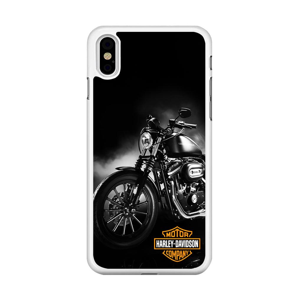 Motor Harley Davidson iPhone X Case-Rubber / White (2D Case)-Xtracase