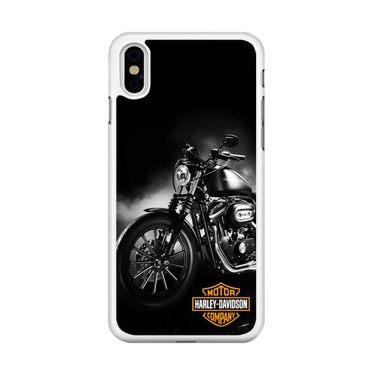 Motor Harley Davidson iPhone X Case-Rubber / White (2D Case)-Xtracase