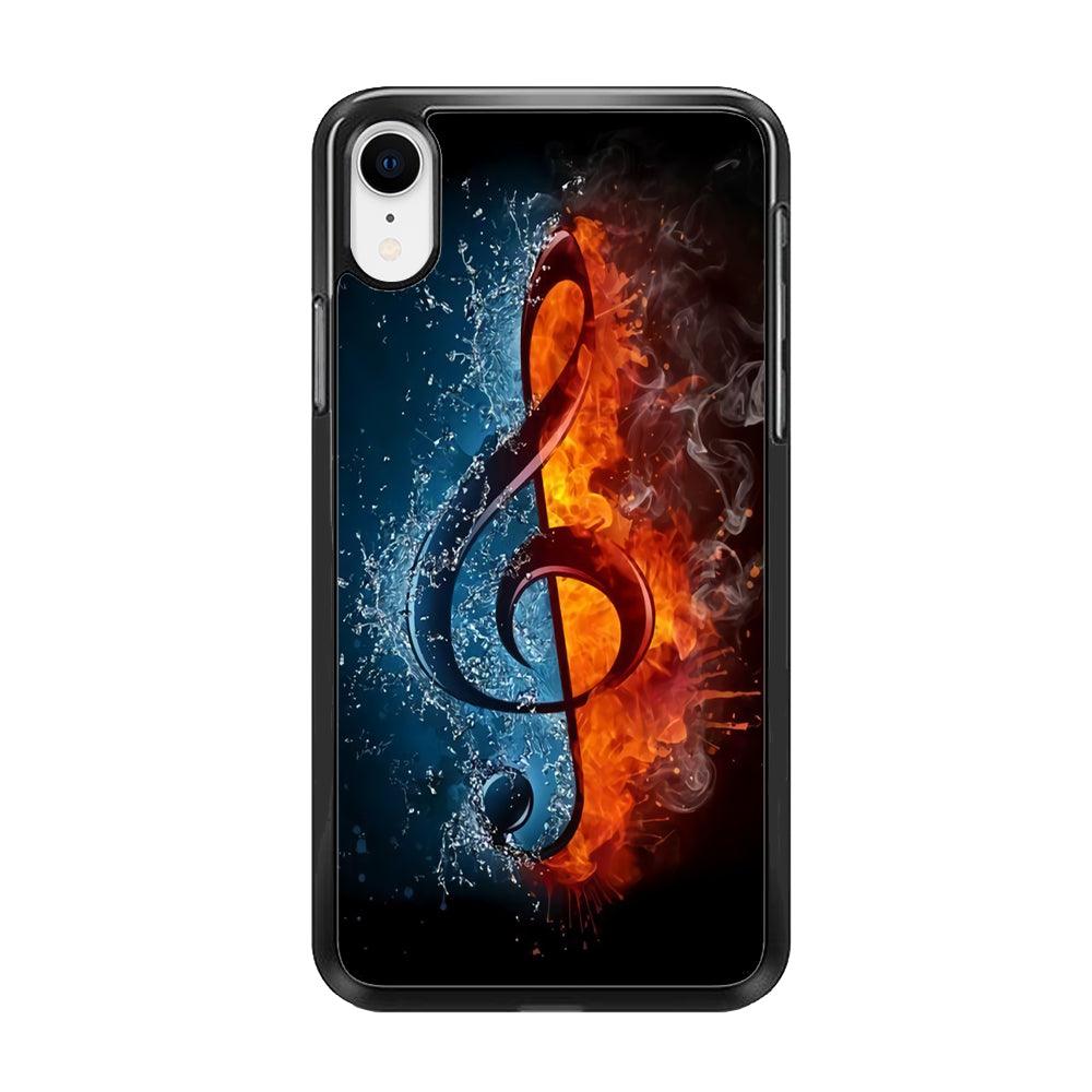 Music Art Colorfull 002 iPhone XR Case-Rubber / Black (2D Case)-Xtracase