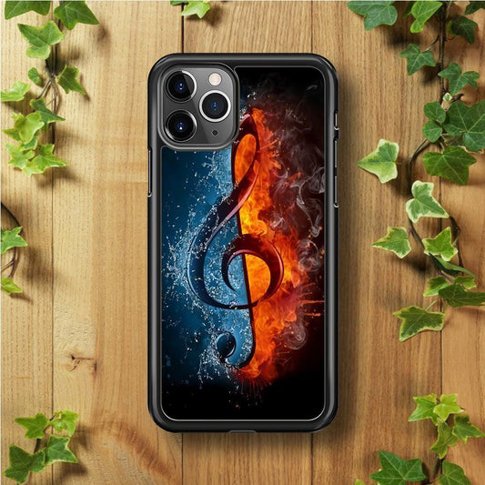 Music Art Colorfull 002 iPhone 11 Pro Max Case-Rubber / Black (2D Case)-Xtracase