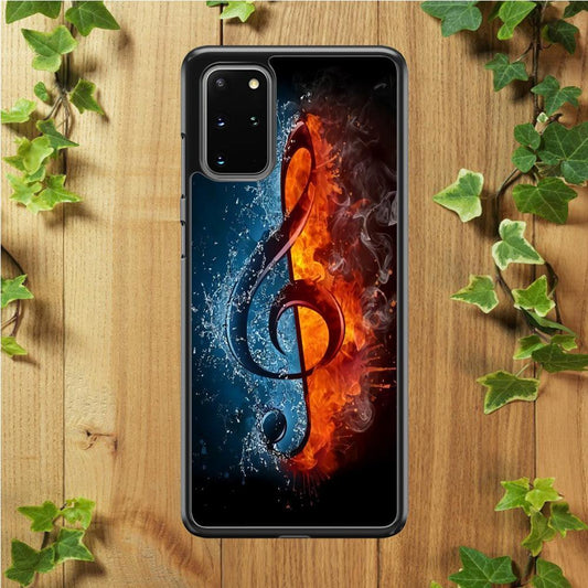 Music Art Colorfull 002 Samsung Galaxy S20 Plus Case-Rubber / Black (2D Case)-Xtracase