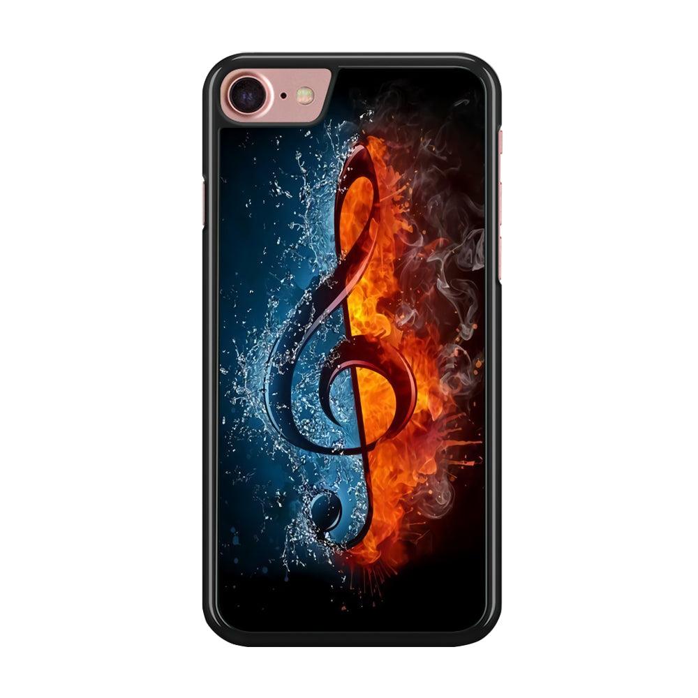 Music Art Colorfull 002 iPhone 8 Case-Rubber / Black (2D Case)-Xtracase
