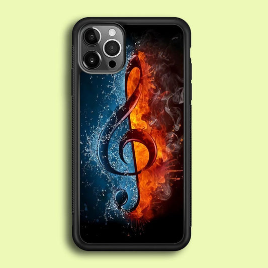 Music Art Colorfull 002 iPhone 12 Pro Case-Rubber / Black (2D Case)-Xtracase