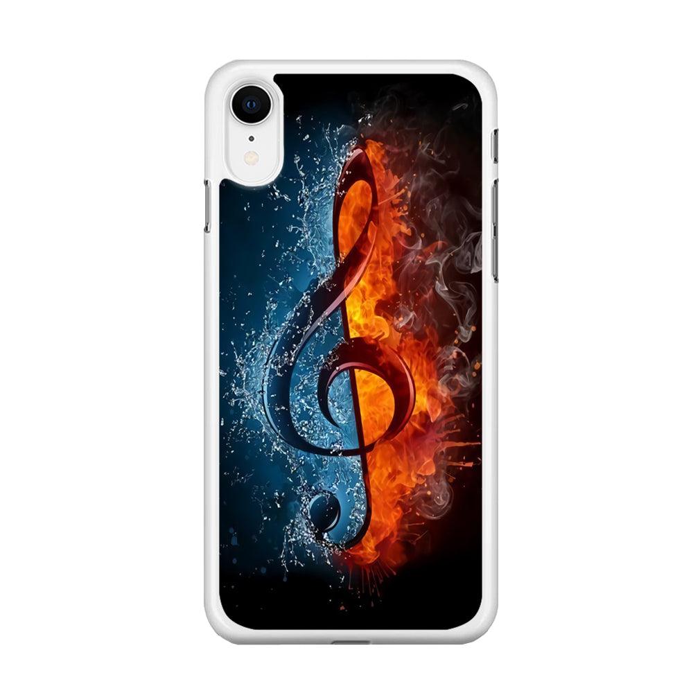 Music Art Colorfull 002 iPhone XR Case-Rubber / White (2D Case)-Xtracase