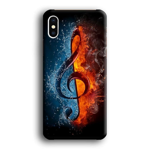 Music Art Colorfull 002 iPhone X Case-Plastic / Full Wrap (3D Case)-Xtracase